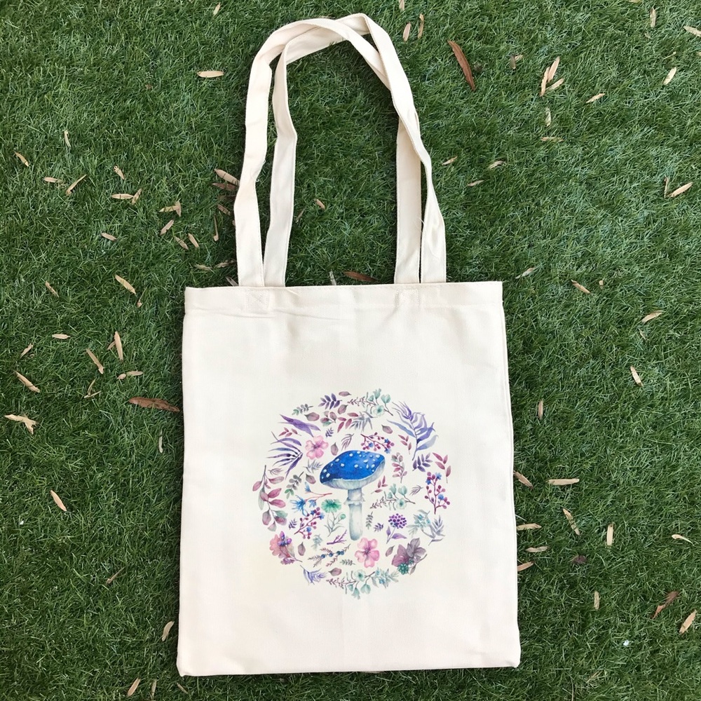 🍄Custom Mushroom Graphic Tote Bag🍄